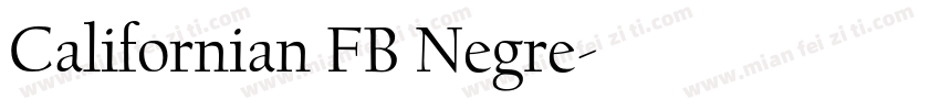 Californian FB Negre字体转换